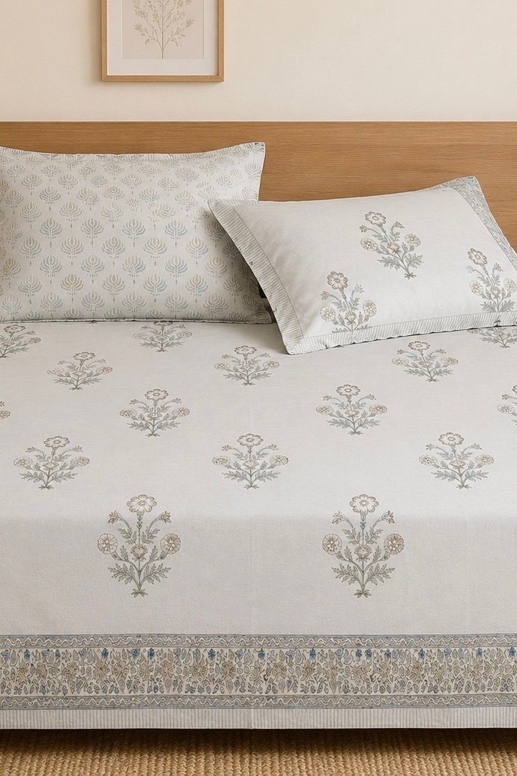 IMG_6680 The Gulmohar Collection Premium Cotton Bedsheet (BS25017)