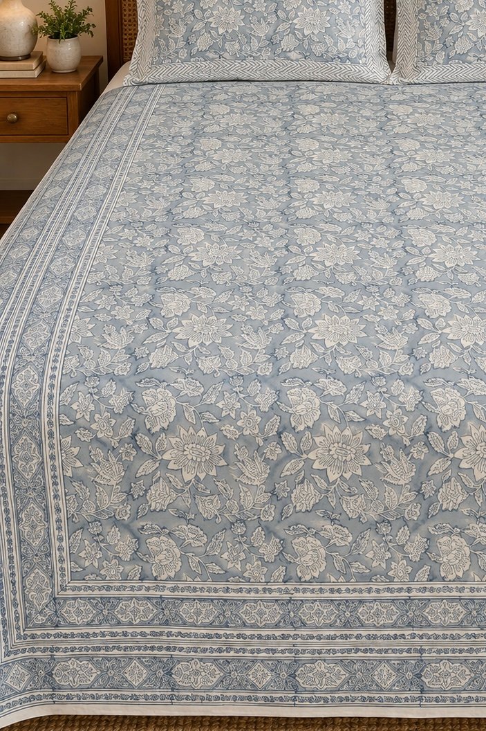 IMG_6766 The Gulmohar Collection Premium Cotton Bedsheet (BS25019)