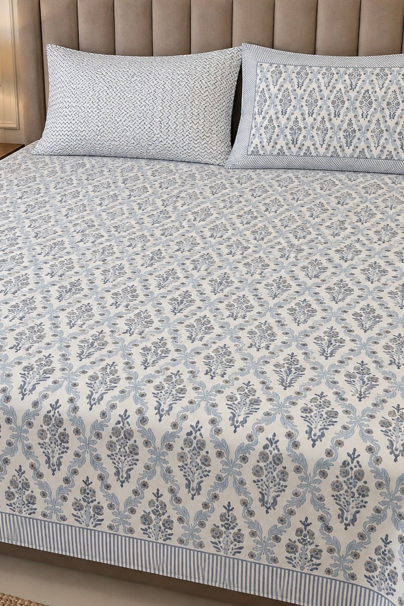 IMG_6775 The Gulmohar Collection Premium Cotton Bedsheet (BS25018)