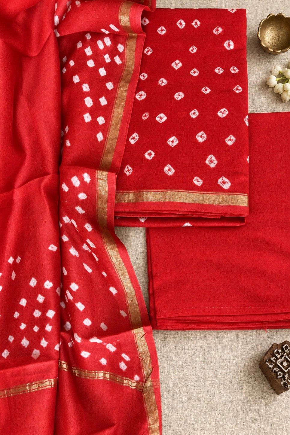 IMG_7243 Exclusive Hand Block Print Chanderi Silk Suit Set ( CNSS25041)