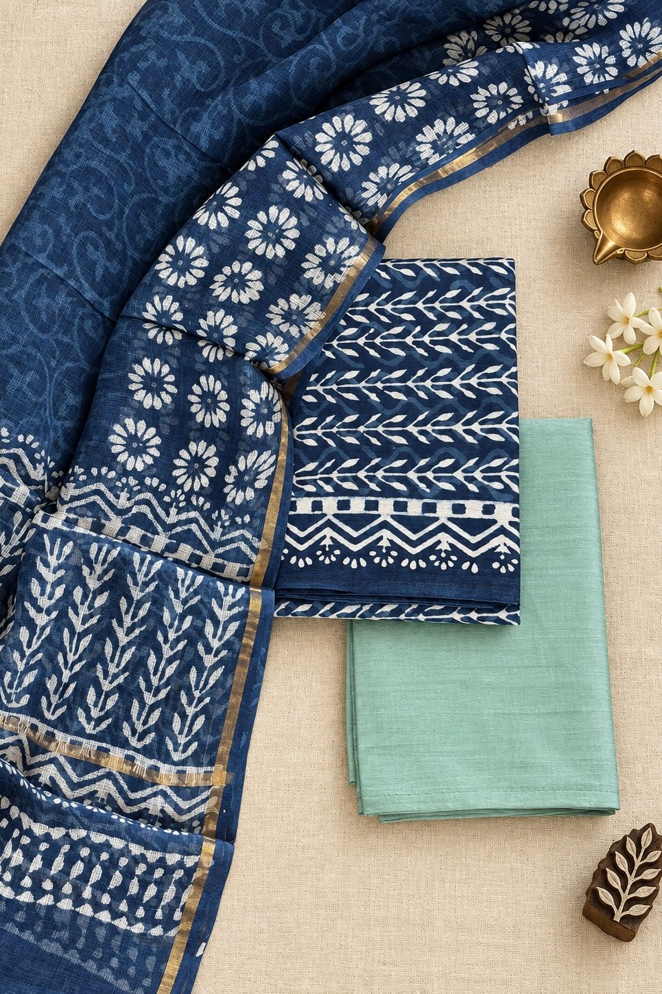 IMG_7246 Cotton suit set with Kota doriya dupatta (CSKD002)