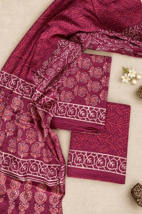 IMG_7266 Cotton Suit Set with Cotton Dupatta ( CSCD25026)
