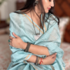 Chanderi Silk Saree with Zari Border  ( CSS2536)